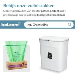 9L Prullenbak – Hangen Of Staan – Aanrecht Afvalbakje – GFT Afvalbak – Wit - Goed Sluitende Deksel - Geen Geur En Fruitvliegen - Afvalscheiding 14 9L Prullenbak – Hangen Of Staan – Aanrecht Afvalbakje – GFT Afvalbak – Wit - Goed Sluitende Deksel - Geen Geur En Fruitvliegen - Afvalscheiding -Mepal shop 1200x1200 962