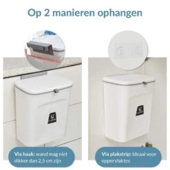 9L Prullenbak – Hangen Of Staan – Aanrecht Afvalbakje – GFT Afvalbak – Wit - Goed Sluitende Deksel - Geen Geur En Fruitvliegen - Afvalscheiding 16 9L Prullenbak – Hangen Of Staan – Aanrecht Afvalbakje – GFT Afvalbak – Wit - Goed Sluitende Deksel - Geen Geur En Fruitvliegen - Afvalscheiding -Mepal shop 1200x1200 964