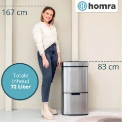 Nexo Prullenbak Afvalscheiding 3 Vakken - 72 Liter (2x12+48L) Met Infrarood Sensor Homra- Design Trio Afvalemmer RVS - Afvalscheidingsprullenbak - Keuken Afvalemmer - Recycle Afvalbak Zilver - Hygiënisch - Kantoor Vuilbak - Elektrisch - Vuilnisbakken 16 Nexo Prullenbak Afvalscheiding 3 Vakken - 72 Liter (2x12+48L) Met Infrarood Sensor Homra- Design Trio Afvalemmer RVS - Afvalscheidingsprullenbak - Keuken Afvalemmer - Recycle Afvalbak Zilver - Hygiënisch - Kantoor Vuilbak - Elektrisch - Vuilnisbakken -Mepal shop 1200x1200 982