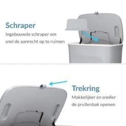 9L Prullenbak – Hangen Of Staan – Aanrecht Afvalbakje – GFT Afvalbak – Grijs - Goed Sluitende Deksel - Geen Geur En Fruitvliegen - Afvalscheiding -Mepal shop 1200x1200 995