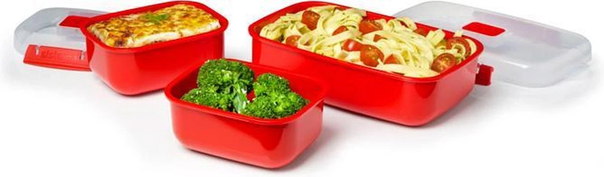 Sistema Microwave Magnetronbak - 3-Delige Set - Heat 'n Eat - Stapelbaar 5 Sistema Microwave Magnetronbak - 3-Delige Set - Heat 'n Eat - Stapelbaar - Afbeelding 3