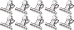 Merkloos Snackclips | 10 Vershoudclipjes Voor Afsluiten Voedsel- En Chipszakjes | RVS Klemmetje Afsluitclips | 30mm