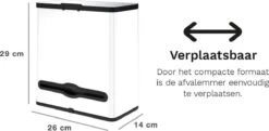 Stangvollby Vallvik Prullenbak – 4 Liter – Keukenrol Dispenser – Wit – RVS - Ophangbare Vuilbak - Afvalscheiding - Uitneembare Binnenemmer – Inbouw Vuilnisbak – Keuken Afvalemmer – Ruimtebesparend – Staand - Ophangen – Keukenrol Houder – GFT Bakje -Mepal shop 1200x590