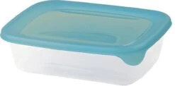 Curver Fresh & Go Vershoudbakjes Met Deksel - Rechthoekig - 0,5L - 1L En 2L - 3 Stuks - Transparant/Blauw -Mepal shop 1200x595