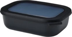 Mepal – Multikom Cirqula Rechthoekig 1000 Ml – Mag In De Vriezer, Magnetron En Vaatwasser – Nordic Black – Geschikt Als Meal Prep Bakje