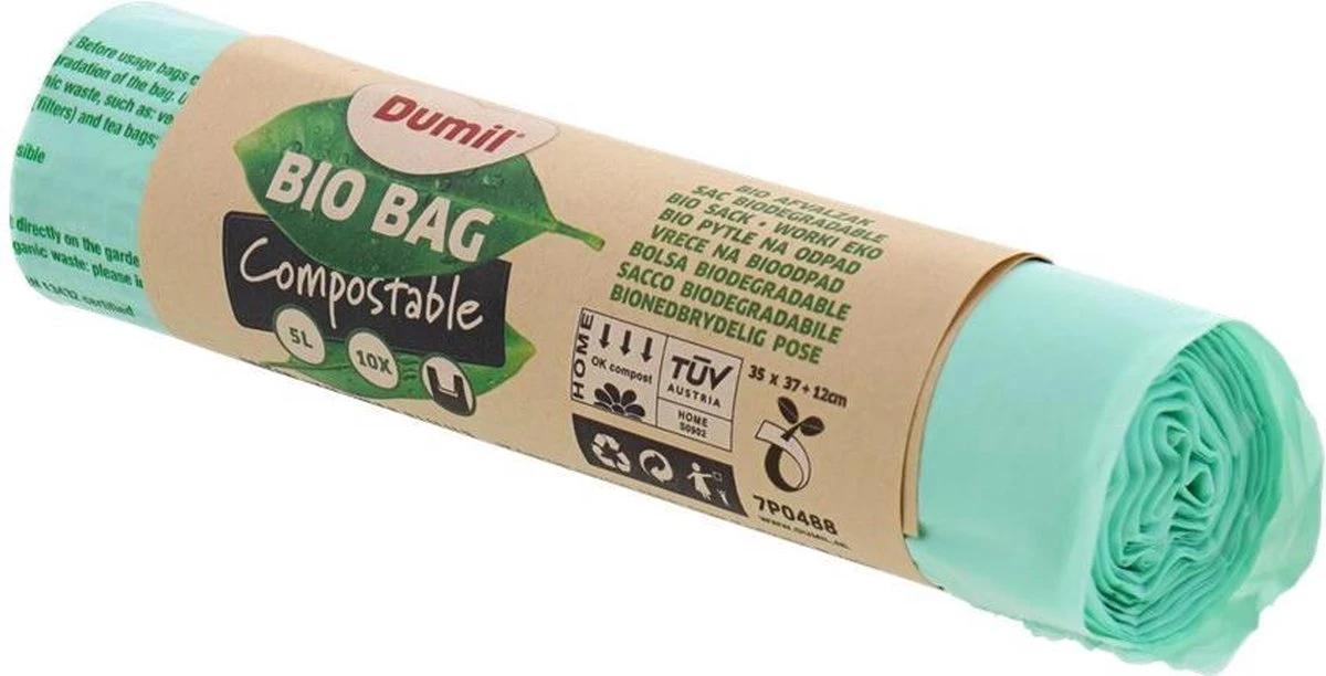 Biozakken 5 Liter Groen 35x37 Cm - 5 Rol à 10 Zakken 4 Biozakken 5 Liter Groen 35x37 Cm - 5 Rol à 10 Zakken - Afbeelding 2