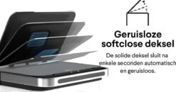 Homra DEXER Afvalscheiding Prullenbak - 4 Vakken - 60 Liter (2×18L + 2×12L) - Recycle Sensor Prullenbak - RVS Afvalemmer - Afvalscheidingsprullenbak - Design Keuken Afvalemmer - Automatische Lucht- En Bacterie Filter - Soft Close Deksel – Kleur Wit -Mepal shop 1200x632 1