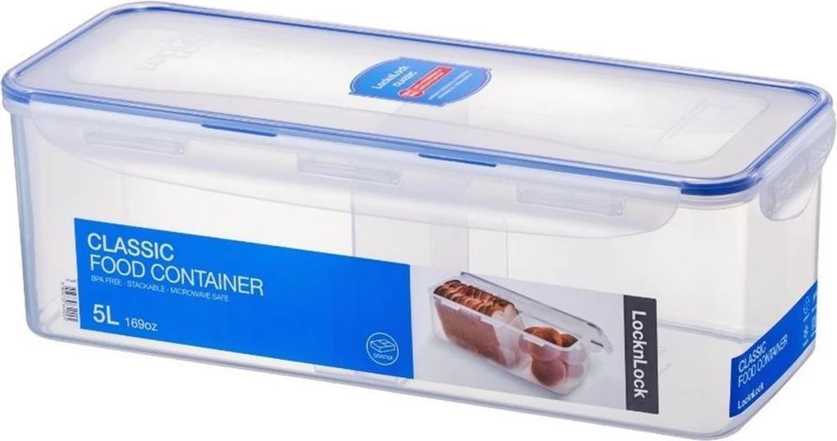 Lock&Lock Vershouddoos Voor Brood - Brooddoos - Broodtrommel - Brood Bewaren - Opbergdoos - Bewaardoos Met Deksel - 100% Luchtdicht - BPA Vrij - 5 Liter - Transparant 4 Lock&Lock Vershouddoos Voor Brood - Brooddoos - Broodtrommel - Brood Bewaren - Opbergdoos - Bewaardoos Met Deksel - 100% Luchtdicht - BPA Vrij - 5 Liter - Transparant - Afbeelding 2