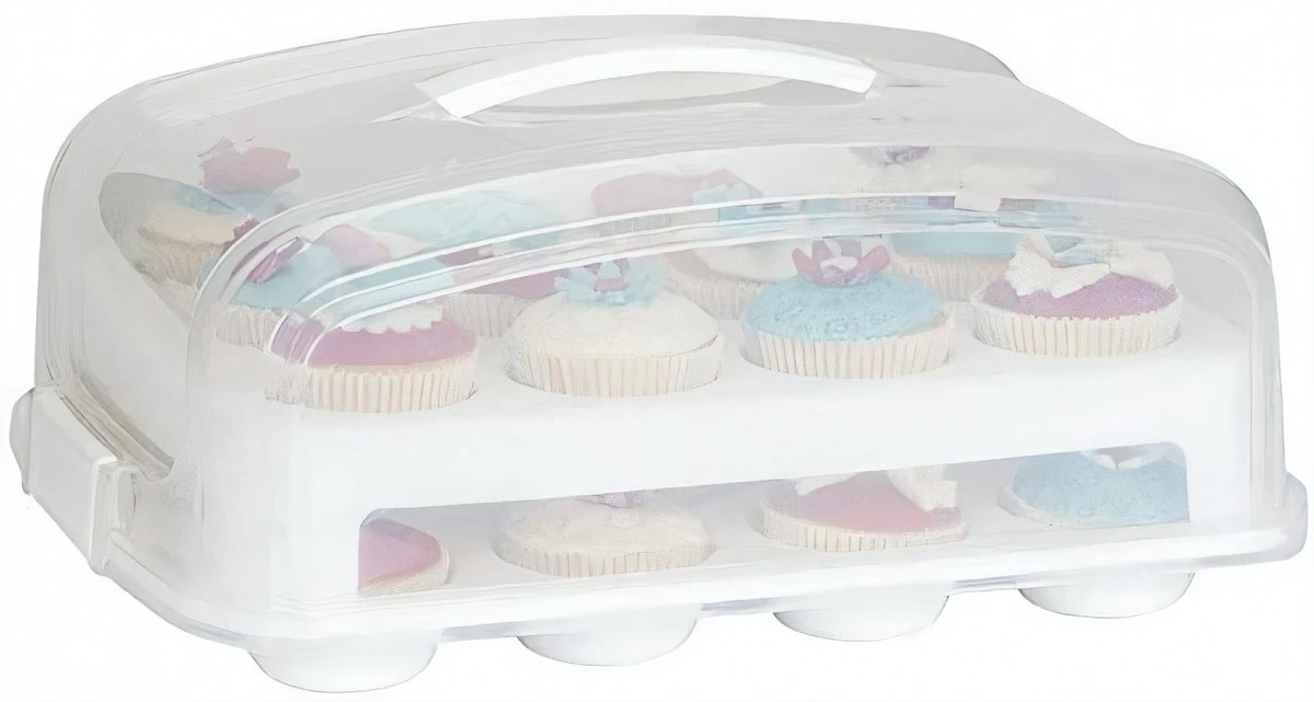 Patisse Cupcake Bewaardoos 39 X 13 Cm Transparant 3 Patisse Cupcake Bewaardoos 39 X 13 Cm Transparant