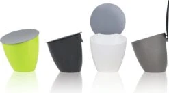 Mepal - Afvalbakje Calypso - Afvalbakje Voor Op Het Aanrecht - 2.2 Liter - Zwart - Grote Vulopening - Gemakkelijk Te Reinigeren -Mepal shop 1200x662 2