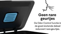 Homra DEXER Afvalscheiding Prullenbak - 4 Vakken - 60 Liter (2×18L + 2×12L) - Recycle Sensor Prullenbak - RVS Afvalemmer - Afvalscheidingsprullenbak - Design Keuken Afvalemmer - Automatische Lucht- En Bacterie Filter - Soft Close Deksel – Kleur Zwart -Mepal shop 1200x678 2