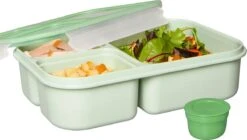 Lock&Lock Lunchset - Yoghurtbeker En Lunchboxen - Bento Box - Muesli Beker - Snackdoosjes - Lunchpot - Met Compartimenten - Volwassenen En Kinderen - To Go - Lekvrij - BPA Vrij - Groen -Mepal shop 1200x678 5