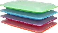 Merkloos Vershouddozen Vleeswarendoos Koelkast Vershoudbakje Bewaren Koelkast Beleg Bewaardoos Broodbeleg Stapelbaar Met Deksel 4 Stuks