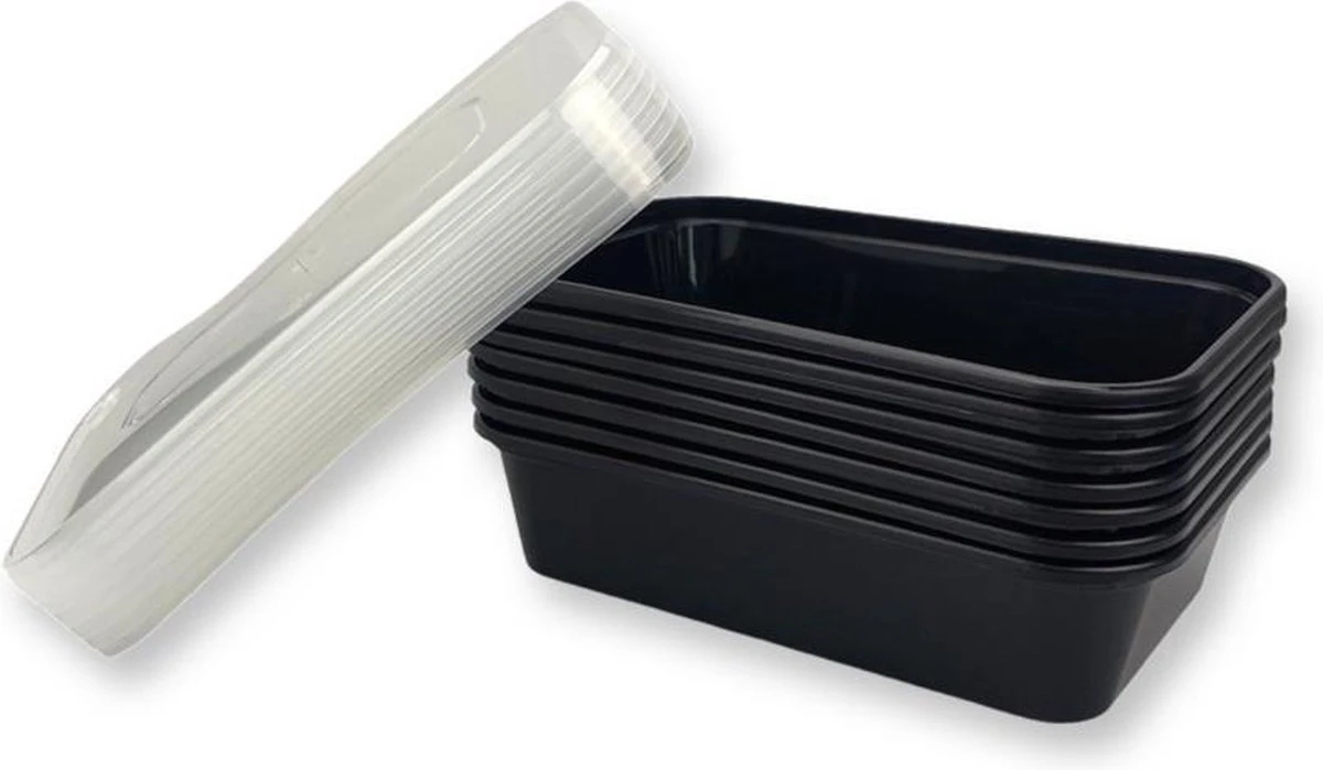 50 Stuks Zwarte Magnetron Bakjes Met Deksel - 500 Cc Bakjes - 500ml Bakjes Met Deksel - Magnetronbakje - Saladebakje Met Deksel - Zwart Bakje - Tapas - Diepvriesbakjes - Vershoudbakjes - Plastic Bakjes Met Deksel - Vershouddoos - Lunchbox 7 50 Stuks Zwarte Magnetron Bakjes Met Deksel - 500 Cc Bakjes - 500ml Bakjes Met Deksel - Magnetronbakje - Saladebakje Met Deksel - Zwart Bakje - Tapas - Diepvriesbakjes - Vershoudbakjes - Plastic Bakjes Met Deksel - Vershouddoos - Lunchbox - Afbeelding 5