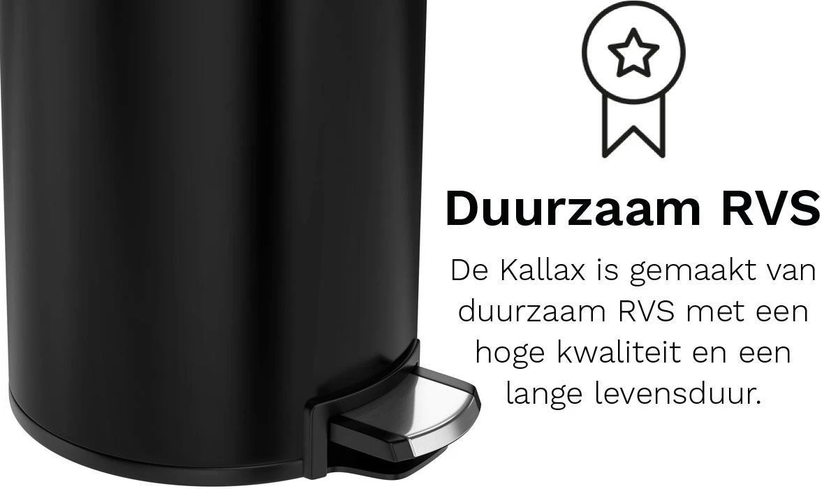 Pedaalemmer Stangvollby Kallax - 5 Liter - RVS - Zwart - Prullenbak - Toilet - Badkamer - Klein - Soft Close Deksel - Chique Design - Kleine Zwarte Pedaal Afvalemmer - Vuilnisbak Badkamer 7 Pedaalemmer Stangvollby Kallax - 5 Liter - RVS - Zwart - Prullenbak - Toilet - Badkamer - Klein - Soft Close Deksel - Chique Design - Kleine Zwarte Pedaal Afvalemmer - Vuilnisbak Badkamer - Afbeelding 5