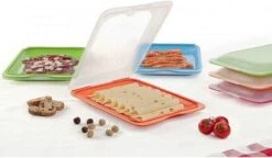 Merkloos Vershouddozen Vleeswarendoos Koelkast Vershoudbakje Bewaren Koelkast Beleg Bewaardoos Broodbeleg Stapelbaar Met Deksel 4 Stuks -Mepal shop 1200x701 3