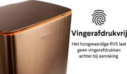 Homra Koniq Prullenbak Met Pedaal - 50 Liter - RVS - Pedaalemmer - Automatisch Lucht Filter - Odor Control - 50L Capaciteit - Soft Close Deksel - Afvalemmer - Design - Hygiënisch - Koper -Mepal shop 1200x703 3