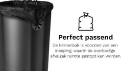 Pedaalemmer - 3 Liter - RVS - Wit - Afvalemmer StangVollby Rosvik - Toilet - Badkamer - Klein - Soft Close Deksel - Chique Design - Kleine Witte Pedaal Prullenbak - Afvalzak Inkeping - Vuilnisbak Badkamer -Mepal shop 1200x703 5