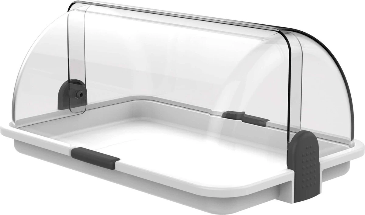 Biesse Broodtrommel - Met Schuifdeksel - Transparant -brooddoos 4 Biesse Broodtrommel - Met Schuifdeksel - Transparant -brooddoos - Afbeelding 2