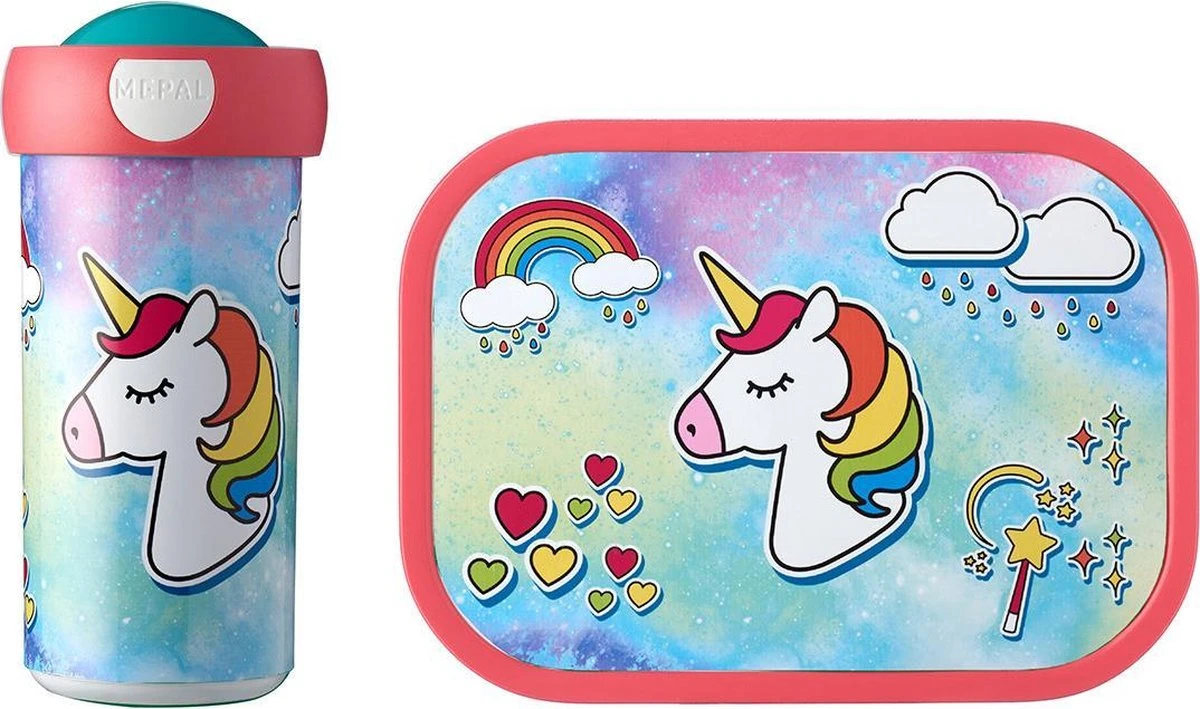 Mepal – Lunchset Campus (sb + Lb) – Schoolbeker En Broodtrommel Voor Kinderen – Unicorn – Bento Box - Lekvrij 3 Mepal – Lunchset Campus (sb + Lb) – Schoolbeker En Broodtrommel Voor Kinderen – Unicorn – Bento Box - Lekvrij