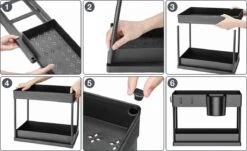 Kruidenrekken, Opslagrekken In De Keuken, 2 Lagen, Naaierrekken Op Het Aanrecht, Voor Organisatoren Van Kruidenrekken, Aardewerk/Opbergrekken Van De Keuken -Mepal shop 1200x732 4