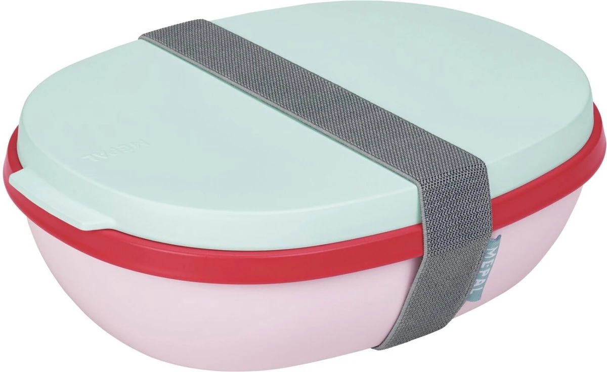 Mepal – Lunchbox Ellipse Duo – Lunchbox Voor Volwassenen En Saladebox To Go– Strawberry Vibe – Magnetronbestendig - Limited Edition 9 Mepal – Lunchbox Ellipse Duo – Lunchbox Voor Volwassenen En Saladebox To Go– Strawberry Vibe – Magnetronbestendig - Limited Edition - Afbeelding 7