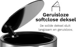Pedaalemmer - 5 Liter - RVS - Prullenbak StangVollby Kallax - Toilet - Badkamer - Klein - Soft Close Deksel - Chique Design - Kleine RVS Pedaal Afvalemmer - Vuilnisbak -Mepal shop 1200x743 2