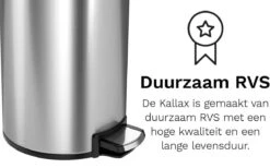 Pedaalemmer - 5 Liter - RVS - Prullenbak StangVollby Kallax - Toilet - Badkamer - Klein - Soft Close Deksel - Chique Design - Kleine RVS Pedaal Afvalemmer - Vuilnisbak -Mepal shop 1200x747 2