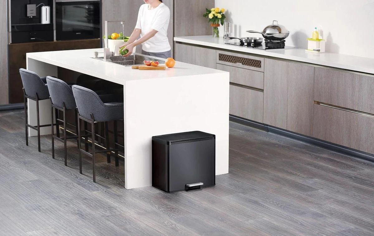 EKO Pedaalemmer Essential 2x15 L Zwart 7 EKO Pedaalemmer Essential 2x15 L Zwart - Afbeelding 5