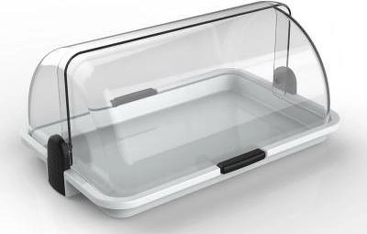 Biesse Broodtrommel - Met Schuifdeksel - Transparant -brooddoos 3 Biesse Broodtrommel - Met Schuifdeksel - Transparant -brooddoos