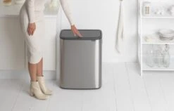Brabantia Bo Touch Bin Prullenbak - 2 X 30 L - Matt Steel Fingerprint Proof -Mepal shop 1200x766 13