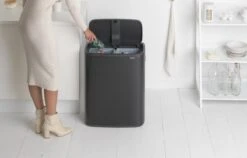 Brabantia Bo Touch Bin Prullenbak - 2 X 30 L - Matt Black -Mepal shop 1200x766 19