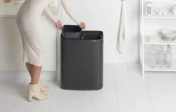 Brabantia Bo Touch Bin Prullenbak - 2 X 30 L - Matt Black -Mepal shop 1200x766 21