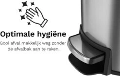 Pedaalemmer - 12 Liter - RVS - Afvalemmer StangVollby Docksta - Toilet - Badkamer - Kantoor - Klein - Soft Close Deksel - Chique Design - RVS Pedaal Prullenbak - Afvalzak Inkeping - Vuilnisbak Badkamer -Mepal shop 1200x769 3