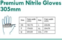 H&S PROTECTOR - Extra Lang Nitril Handschoenen - 305mm Lang - Wegwerp Handschoenen - Wit - M - Poedervrij - 100 Stuks -Mepal shop 1200x770