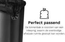 Pedaalemmer - 12 Liter - RVS - Afvalemmer StangVollby Docksta - Toilet - Badkamer - Kantoor - Klein - Soft Close Deksel - Chique Design - RVS Pedaal Prullenbak - Afvalzak Inkeping - Vuilnisbak Badkamer -Mepal shop 1200x779 1