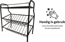 Zindoo Kruidenrek Zwart 3-laags Staand - Specerijen Rek - Kruiden Rek - Duurzaam RVS - Anti Slip Onderzijde - Specerijenstandaard – Keukenorganizer - Spice Rack - Kitchen Rack - Spice Organizer Keukenaccessoire - ZIN-SR05 10 Zindoo Kruidenrek Zwart 3-laags Staand - Specerijen Rek - Kruiden Rek - Duurzaam RVS - Anti Slip Onderzijde - Specerijenstandaard – Keukenorganizer - Spice Rack - Kitchen Rack - Spice Organizer Keukenaccessoire - ZIN-SR05 -Mepal shop 1200x784 2