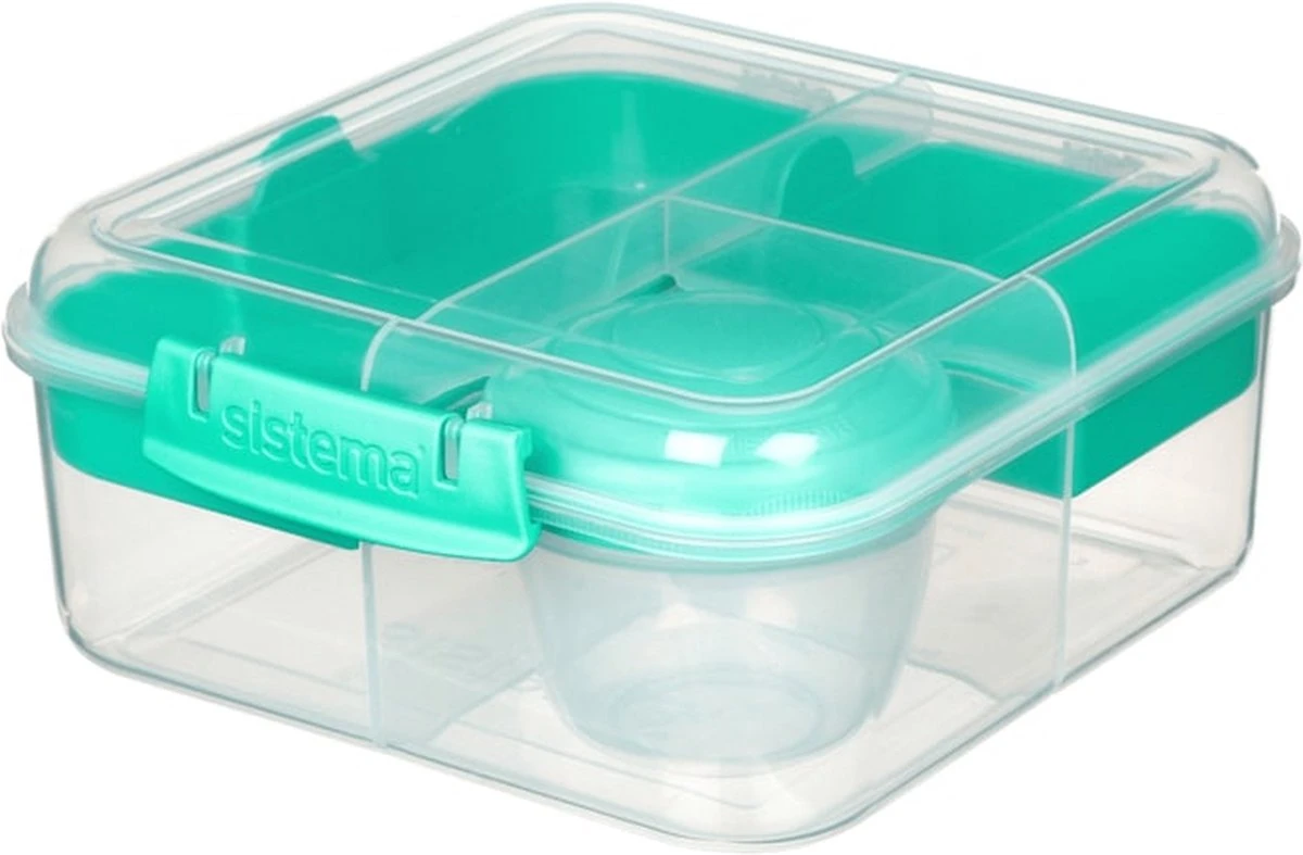 Sistema To Go Bento Cube Lunchbox Limegroen 3 Sistema To Go Bento Cube Lunchbox Limegroen