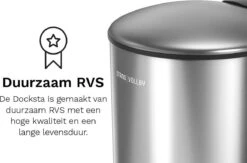 Pedaalemmer - 12 Liter - RVS - Afvalemmer StangVollby Docksta - Toilet - Badkamer - Kantoor - Klein - Soft Close Deksel - Chique Design - RVS Pedaal Prullenbak - Afvalzak Inkeping - Vuilnisbak Badkamer -Mepal shop 1200x792 1