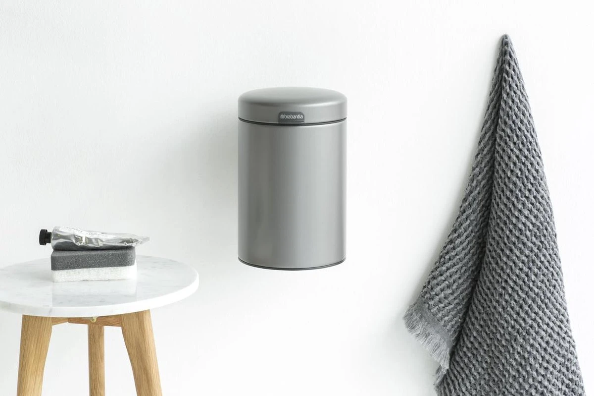 Brabantia NewIcon Wandafvalemmer - 3 L - Platinum 5 Brabantia NewIcon Wandafvalemmer - 3 L - Platinum - Afbeelding 3