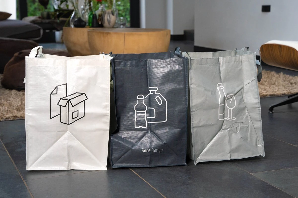 Sens Design Prullenbak Afvalscheiding 3 Vakken – Recycling Prullenmand 4 Sens Design Prullenbak Afvalscheiding 3 Vakken – Recycling Prullenmand - Afbeelding 2