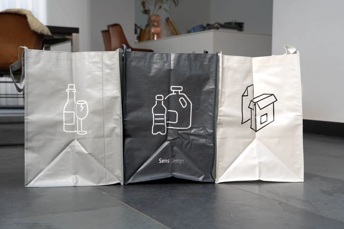 Sens Design Prullenbak Afvalscheiding 3 Vakken – Recycling Prullenmand 5 Sens Design Prullenbak Afvalscheiding 3 Vakken – Recycling Prullenmand - Afbeelding 3