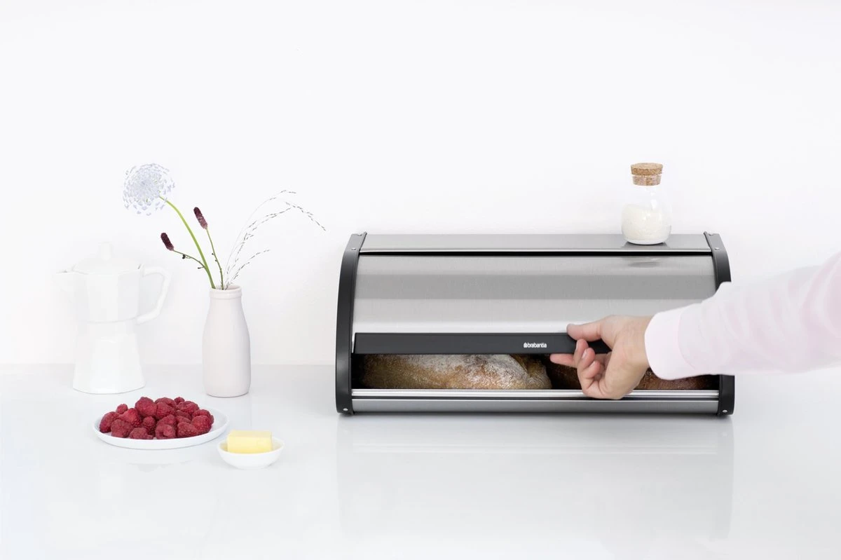 Brabantia Broodtrommel - Met Schuifdeksel - Matt Steel Fingerprint Proof 11 Brabantia Broodtrommel - Met Schuifdeksel - Matt Steel Fingerprint Proof - Afbeelding 9