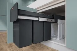 Hailo 0310-300 EcoLine Design Trio L Inbouwafvalemmer 3x10L Met 3 Compartimenten Zwart -Mepal shop 1200x800 113