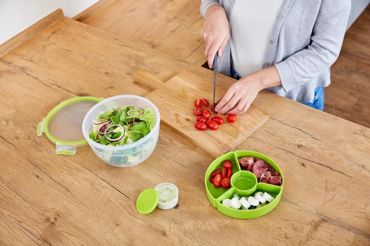 Tefal Masterseal To Go Saladebox XL - 2,6L - Met Inlays 4 Tefal Masterseal To Go Saladebox XL - 2,6L - Met Inlays - Afbeelding 2