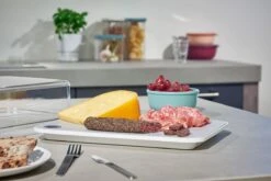 Mepal - Kaasstolp Modula - 2800 Ml - Wit - Inclusief Snijplank - Zicht Op Inhoud - Vershouddoos - Kaasbak -Mepal shop 1200x800 161