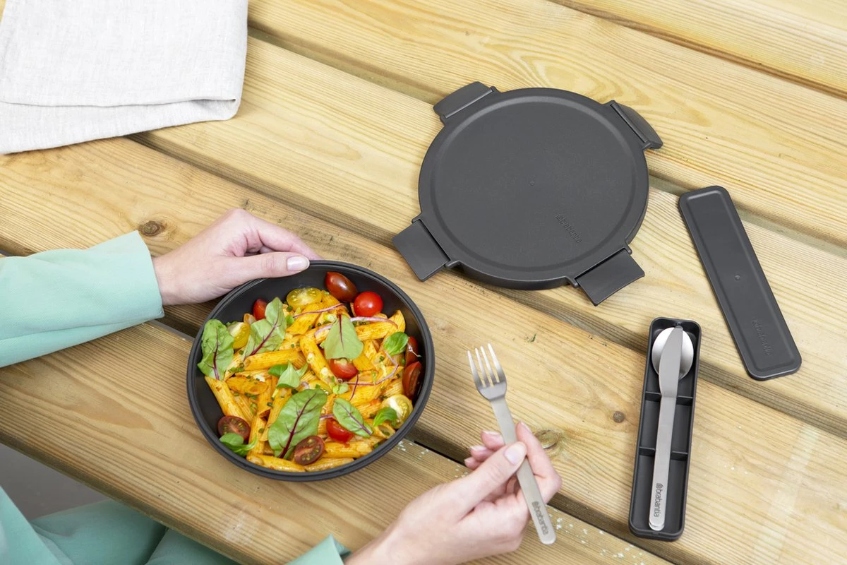 Brabantia Make & Take Lunchkom - 1 L - Kunststof - Dark Grey 12 Brabantia Make & Take Lunchkom - 1 L - Kunststof - Dark Grey - Afbeelding 10