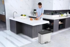 EKO Essential Recycling Prullenbak - 3x 9 L - Mat RVS -Mepal shop 1200x800 54