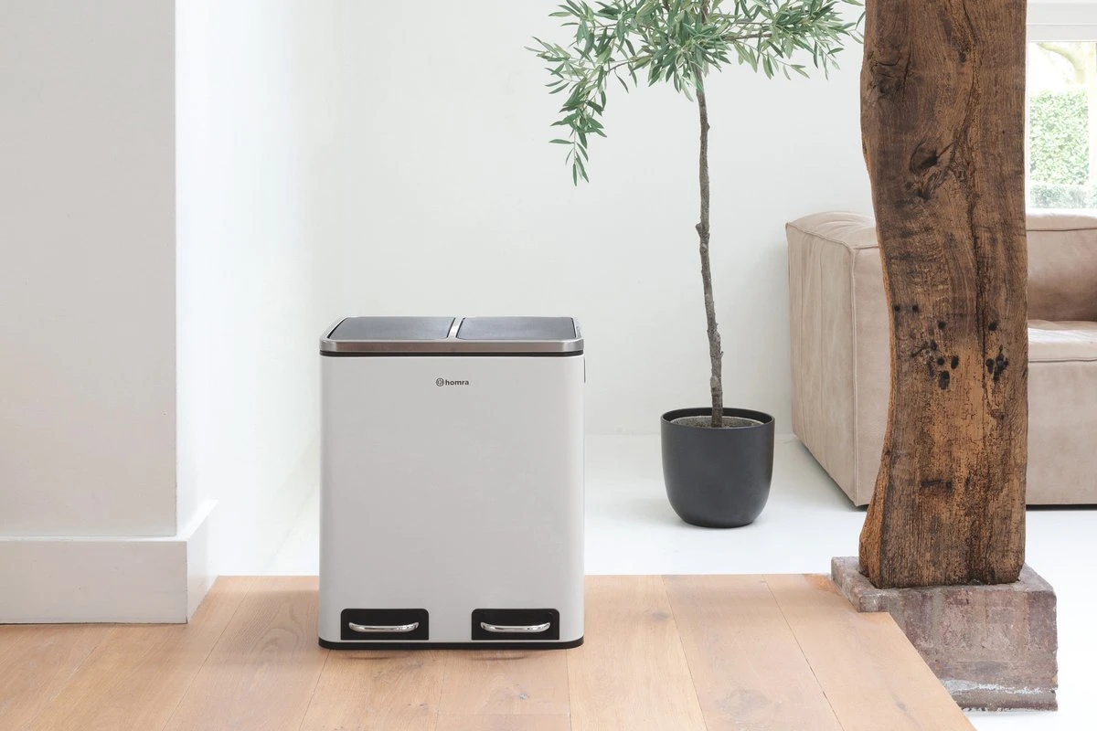 Homra BLINQ Afvalscheiding Prullenbak Met 2 Vakken - 2 X 15 L Inhoud - Duo Pedaalemmer Wit - Afvalemmer 30 Liter - Recycle Afvalbak - Witte Afvalscheidingsprullenbak - Hygiënisch Afval Scheiden - Keuken Vuilbak - Kantoor 20 Homra BLINQ Afvalscheiding Prullenbak Met 2 Vakken - 2 X 15 L Inhoud - Duo Pedaalemmer Wit - Afvalemmer 30 Liter - Recycle Afvalbak - Witte Afvalscheidingsprullenbak - Hygiënisch Afval Scheiden - Keuken Vuilbak - Kantoor - Afbeelding 18