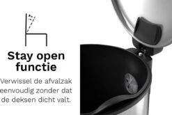 Pedaalemmer - 12 Liter - RVS - Afvalemmer StangVollby Docksta - Toilet - Badkamer - Kantoor - Klein - Soft Close Deksel - Chique Design - RVS Pedaal Prullenbak - Afvalzak Inkeping - Vuilnisbak Badkamer -Mepal shop 1200x803